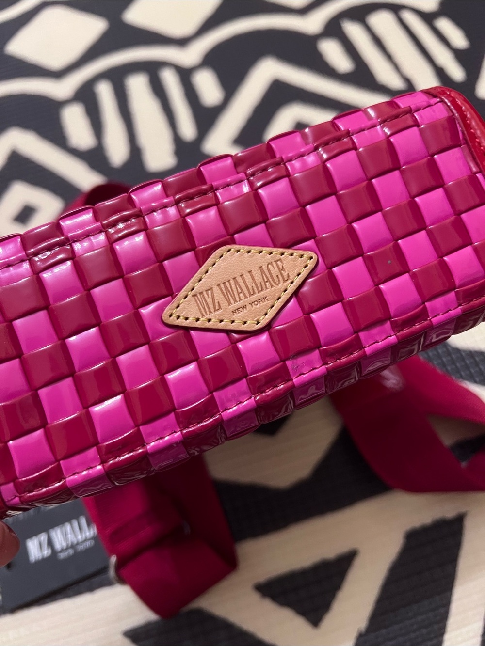 MZ Wallace Woven Box Tote with Detachable Strap, Candy Lacquer NWT - Picture 5 of 9